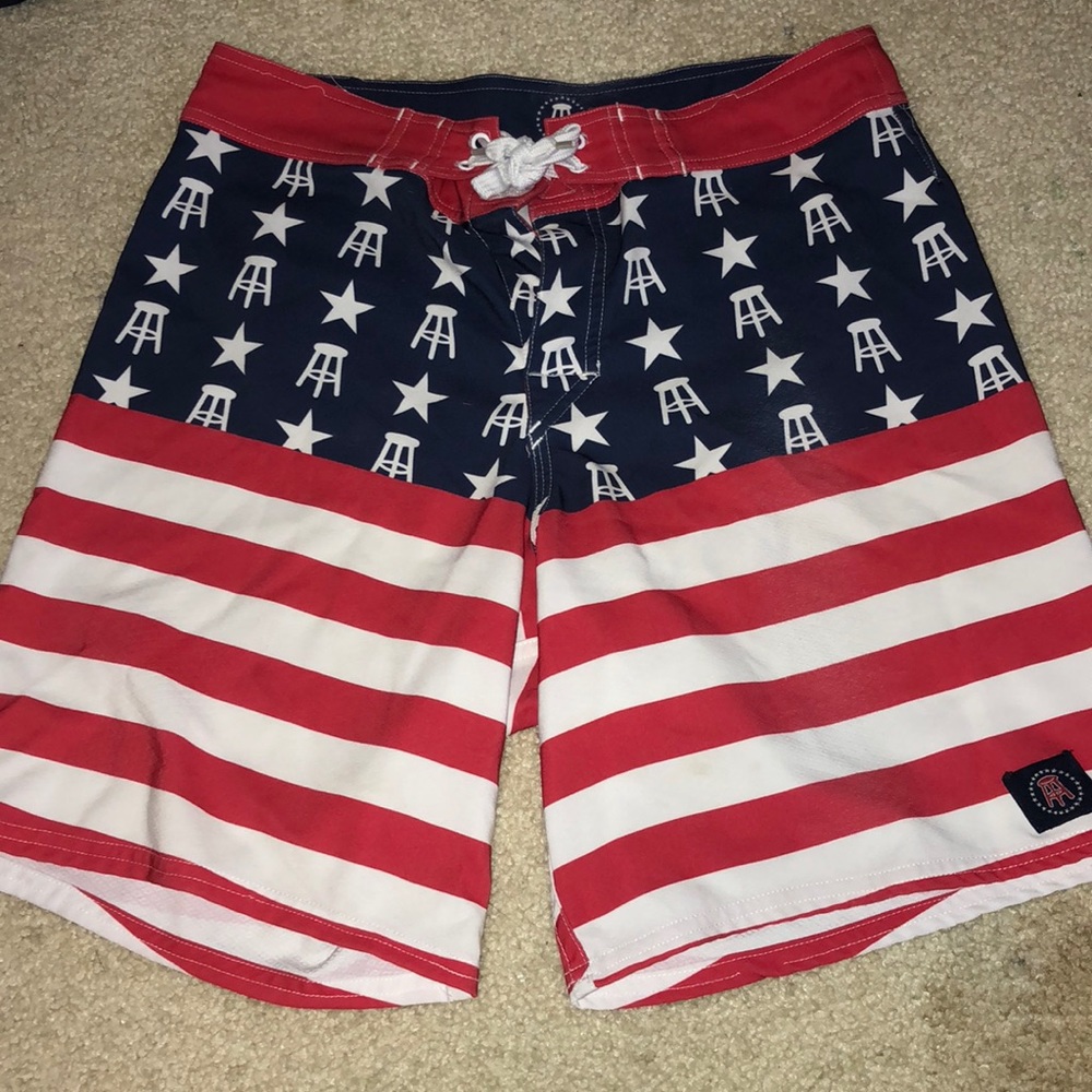 Men’s barstool American flag bathing suit
